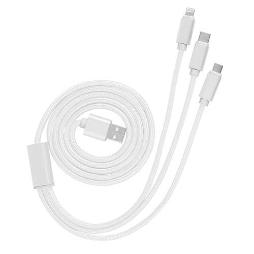Câbles - Câble USB 3 en 1 publicitaire | Livoo - Pandacola