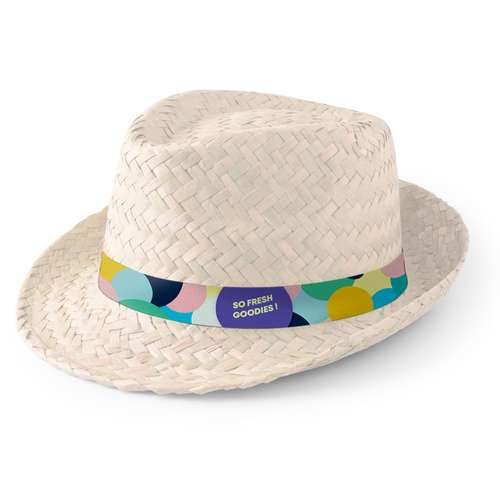 Chapeaux - Chapeau de paille personnalisé avec bandeau marqué en sublimation - Zelio - Pandacola