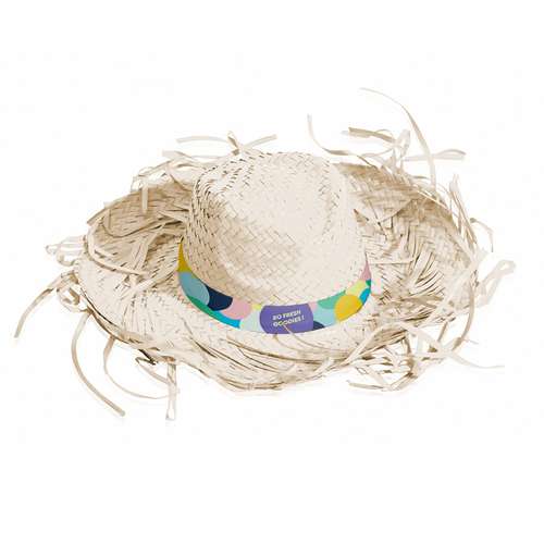 Chapeaux - Chapeau de paille à franges avec bandeau en sublimation - Filagarchado - Pandacola
