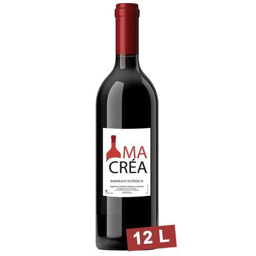 Bouteilles de vin - Balthazar 12L de vin rouge personalisé - Bordeaux Supérieur 2013 - Pandacola