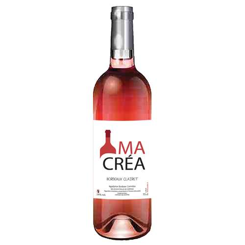 Bouteilles de vin - Bouteille de vin rosé personnalisable - Bordeaux Clairet 2015 - Pandacola