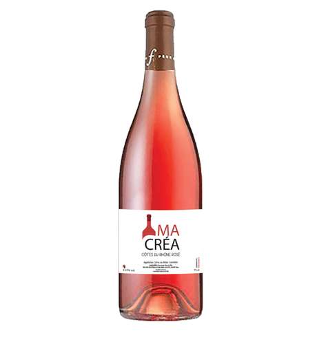 Bouteilles de vin - Bouteille de vin rosé personnalisée - Côtes du Rhône Samorëns 2017 - Pandacola