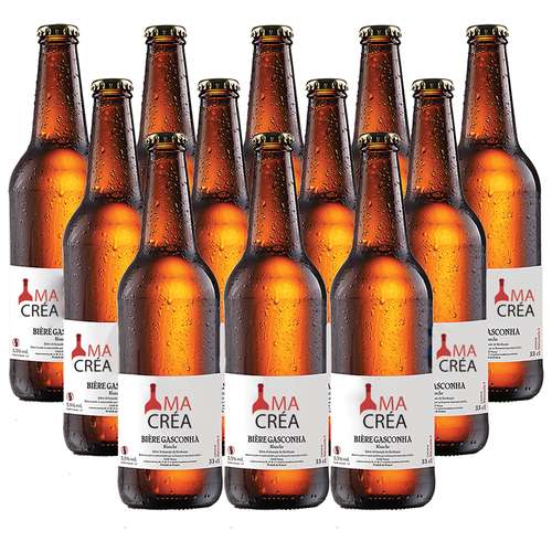 Bouteilles de bières - Lot de 12 bières Gasconha Blanche 33cL personnalisable - Pandacola