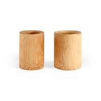 Set de 2 tasses en bambou à personnaliser - Pandacola