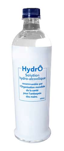 Gels hydroalcooliques - Solution hydroalcoolique made in France en bouteille de 600 mL - Hydro - Pandacola