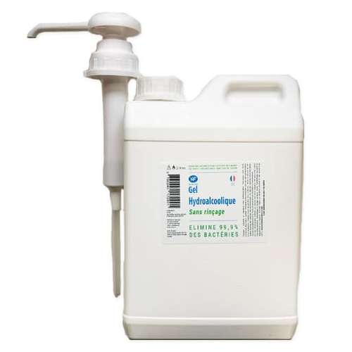 Gels hydroalcooliques - Bidon de gel ou solution hydroalcoolique avec pompe - 2L - Umata - Pandacola