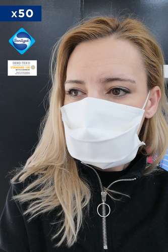 Masques de protection - Masque de protection UNS1 50 lavages anti-gouttes, antibactérien, lavable et réutilisable - Damo - Pandacola