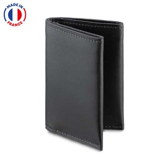 Porte-cartes (cartes de fidélité, transport, etc.. - Porte-cartes en cuir personnalisable 2 emplacements - Made in France - Pandacola
