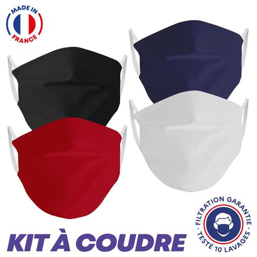 Masques de protection - UNS2 - Masque 10 lavages - kit à coudre - Pandacola