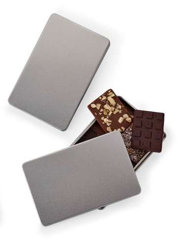 Boîtes de chocolat - Boîte de chocolat 80g personnalisable en métal - Pandacola