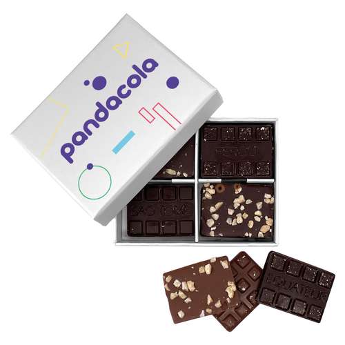 Boîtes de chocolat - Coffret de mini-tablettes au chocolat bio 75g - Pandacola