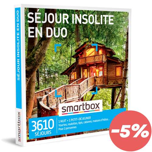 Coffrets et box cadeaux - Coffret cadeau Séjour - Séjour insolite en duo |Smartbox - Pandacola