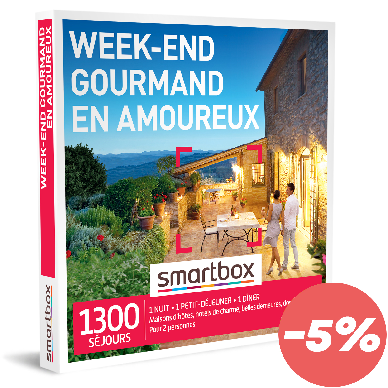SMARTBOX - Coffret Cadeau - WEEK-END GOURMAND EN AMOUREUX - 1300 délicieux  séjours en hôtels de charme, maisons d'hôtes et demeures - Cdiscount Au  quotidien