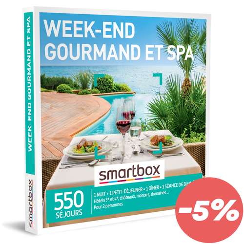 Coffrets et box cadeaux - Coffret cadeau Séjour Bien être - Week-end gourmand et spa |Smartbox - Pandacola