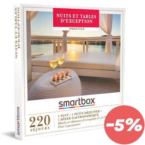 Coffrets et box cadeaux - Box cadeau Prestige gastronomique - Nuit & tables d'exception |Smartbox - Pandacola
