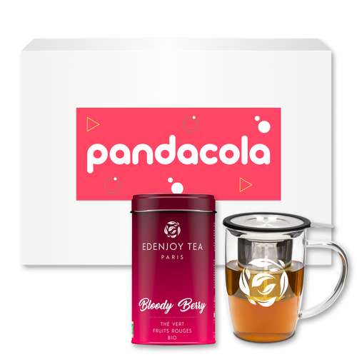Thés - Coffret composé d'une boite de thé et d'un mug infuseur à personnaliser - Pandacola