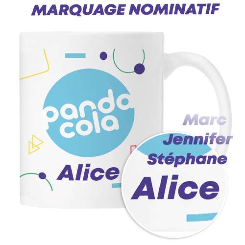 Mugs - Mug céramique marquage sublimation et nominatif 300 ml all over- Blado - Pandacola