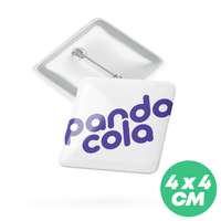 Badge publicitaire carré 4x4 cm - Signal - Pandacola