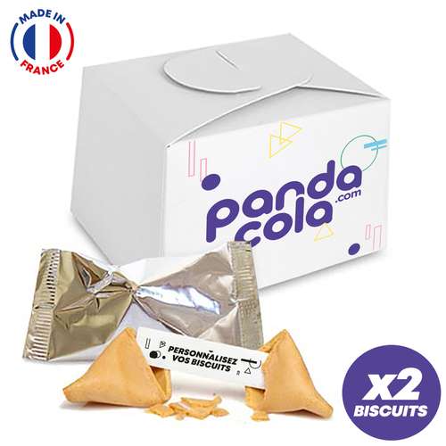 Fortune cookies/Biscuits chinois - Coffret de 2 Fortune Cookies made in France entièrement personnalisables - Pandacola