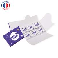 Pochette de 6 carrés de chocolat au choix publicitaires - Made in France - Pandacola