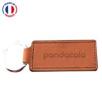 Porte-clés en cuir rectangle personnalisable - Made in France - Pandacola