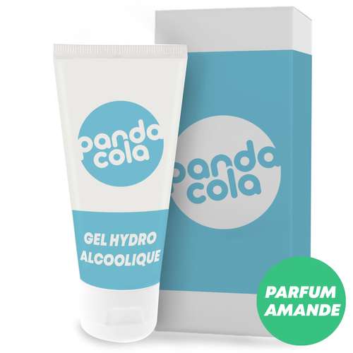 Gels hydroalcooliques - Gel hydroalcoolique portable avec flacon et packaging 50 ml - Amande - Pandacola