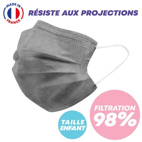 Masques de protection - Masque chirurgical enfant type IIR - 99% de filtration - Masque de couleur made in France - Pandacola