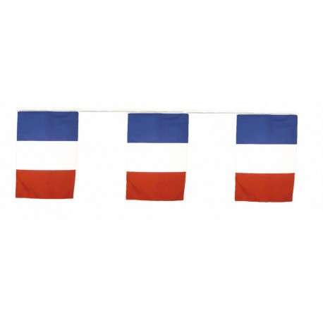 Autres accessoires de supporter - Guirlande drapeaux tricolores 10 m - Paz - Pandacola