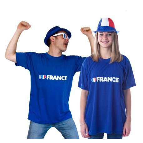 Autres accessoires de supporter - T-shirt fan " I love France " Taille L - Ovejas - Pandacola