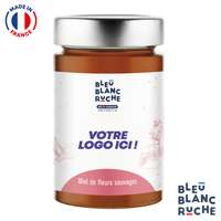 Pot de 250g de miel fleurs sauvages français personnalisable | Bleu Blanc Ruche - Pandacola