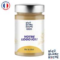 Pot de 250g de miel de tilleul français personnalisable | Bleu Blanc Ruche - Pandacola