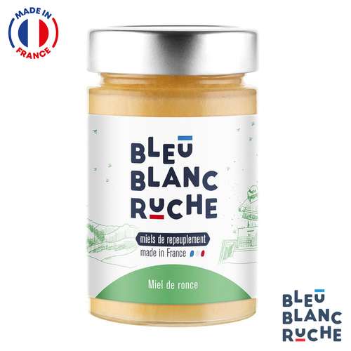 Pots de miel - Pot de 250g de miel de ronce | Bleu Blanc Ruche - Pandacola
