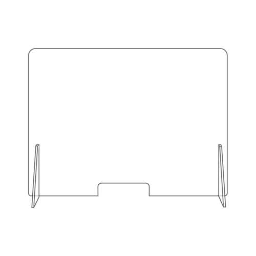 Panneaux de sécurité - Protège comptoir transparent avec encoche 100 x 66 cm - Ladislas - Pandacola