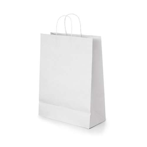 Sacs shopping - Sac publicitaire en papier kraft 90 gr/m² avec poignées 18 x 24 x 8 cm - Meras - Pandacola
