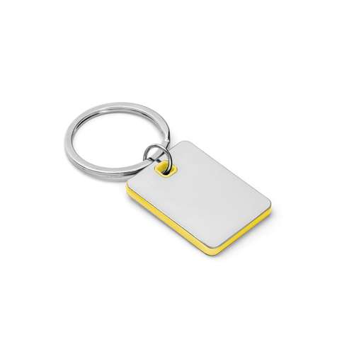 Porte-clés standards - Porte-clés publicitaire carré en metal et ABS coloré - Albé - Pandacola