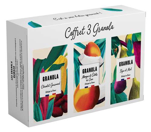 Paniers gourmands produits sucrés - Coffret Granola sucrés - Made in France - Pandacola
