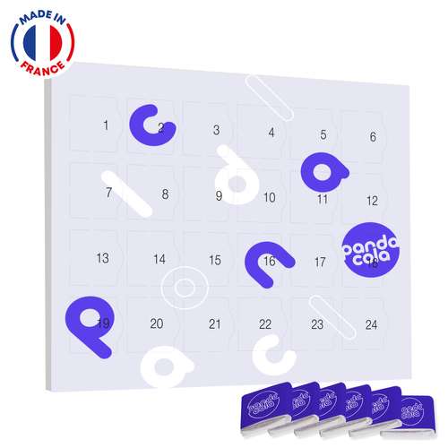 Calendrier de l'avent - Calendrier de l'avent totalement personnalisable horizontal - Made in France - Pandacola