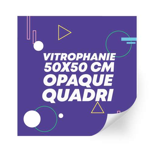 Vitrophanie - Sticker en vinyle vitrophanie opaque 50x50 cm format carré - Kista - Pandacola