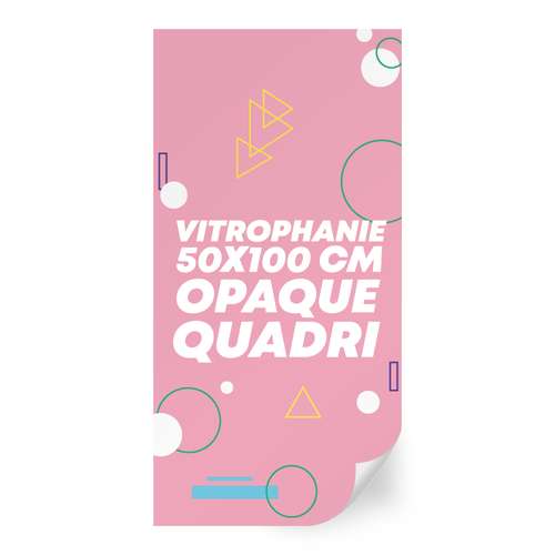 Vitrophanie - Sticker en vinyle vitrophanie opaque 50x100 cm format rectangle - Gibs - Pandacola