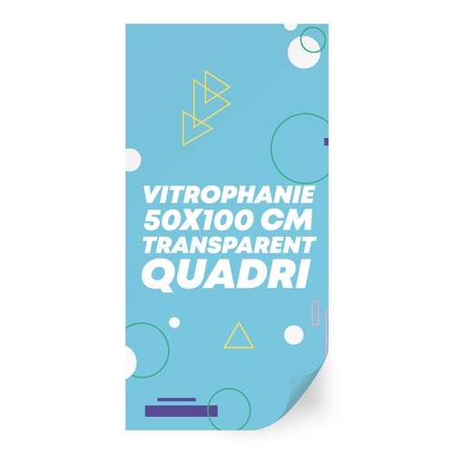 Vitrophanie - Sticker en vinyle vitrophanie transparent 50x100 cm format rectangle - Chiri - Pandacola