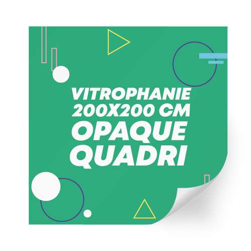 Vitrophanie - Sticker en vinyle vitrophanie opaque 200x200 cm format carré - Ligo - Pandacola