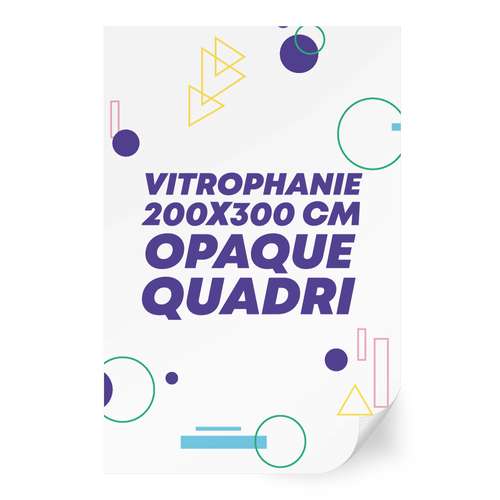 Vitrophanie - Sticker en vinyle vitrophanie opaque 200x300 cm format rectangle - Dori - Pandacola