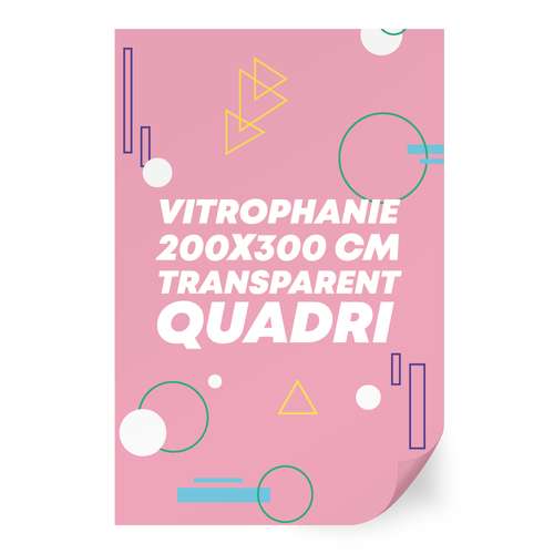 Vitrophanie - Sticker en vinyle vitrophanie transparent 200x300 cm format rectangle - Londo - Pandacola