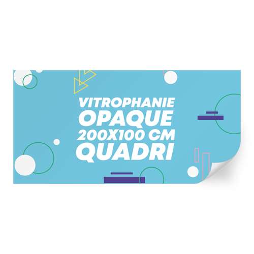 Vitrophanie - Sticker en vinyle vitrophanie opaque 200x100 cm format rectangle - Ducci - Pandacola