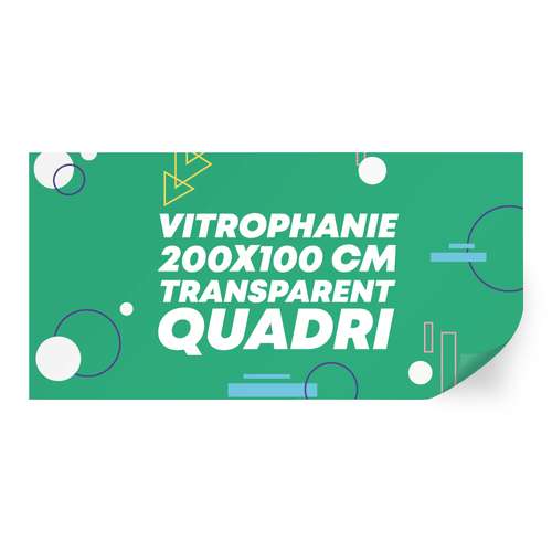 Vitrophanie - Sticker en vinyle vitrophanie transparent 200x100 cm format rectangle - Lesly - Pandacola