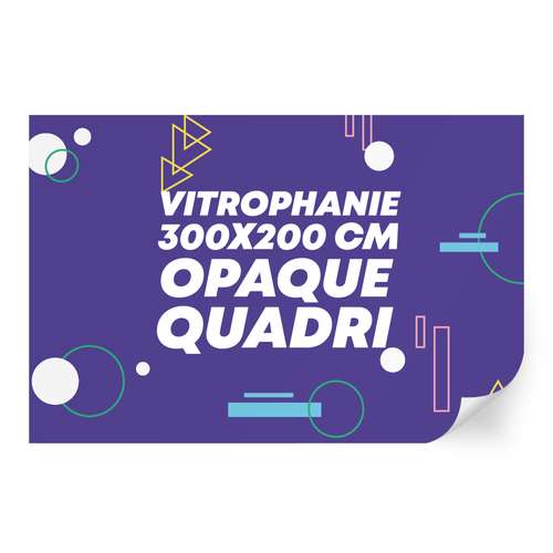 Vitrophanie - Sticker en vinyle vitrophanie opaque 300x200 cm format rectangle - Rizi - Pandacola