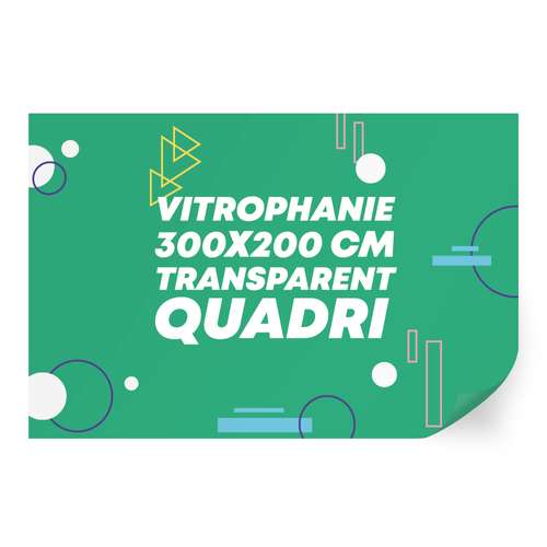 Vitrophanie - Sticker en vinyle vitrophanie transparent 300x200 cm format rectangle - Arty - Pandacola