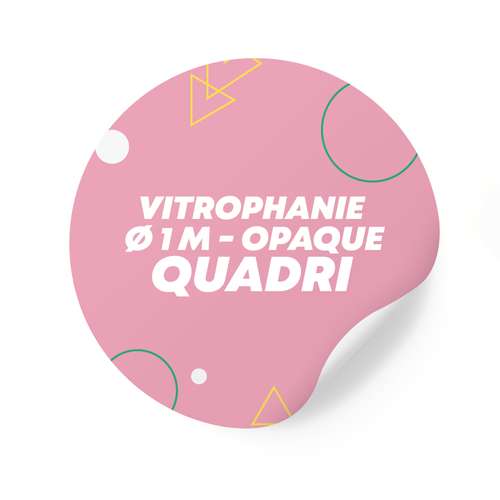 Vitrophanie - Sticker en vinyle vitrophanie opaque Ø1 m format rond - Garnet - Pandacola