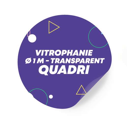 Vitrophanie - Sticker en vinyle vitrophanie transparent Ø1 m format rond - Toly - Pandacola