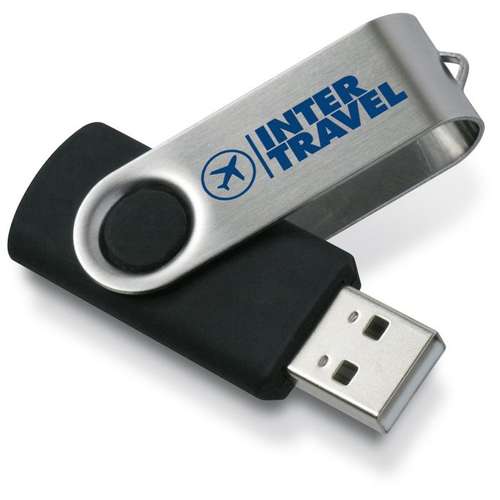 Clés usb classiques - Clé USB publicitaire avec corps métal rotatif - Twister - Pandacola